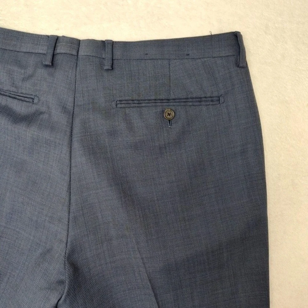 Banana Republic Pants Mens 35x30 Blue Modern Slim Marzotto Wool Dress Suit